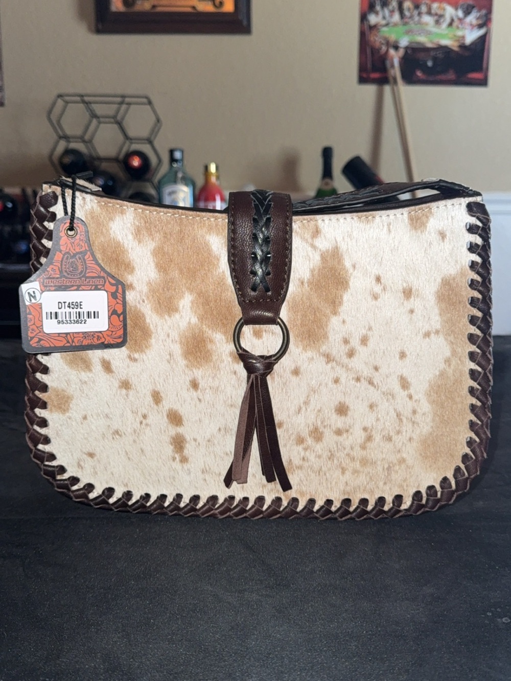 Cowhide/Leather Western Purse
